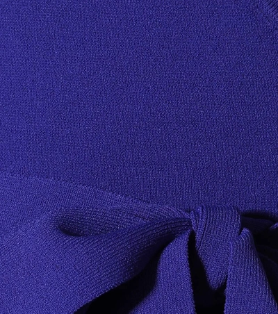 Shop Diane Von Furstenberg Knitted Wrap Dress In Blue