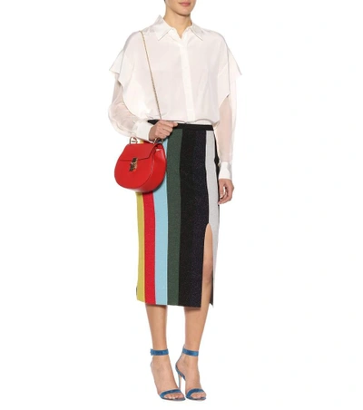 Shop Diane Von Furstenberg Striped Pencil Skirt In Multicoloured