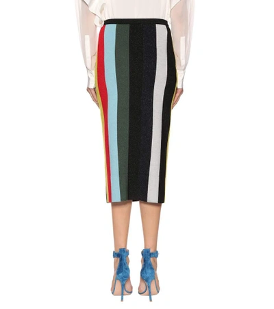 Shop Diane Von Furstenberg Striped Pencil Skirt In Multicoloured