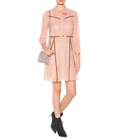 Shop Coach Printed Dress In Pink