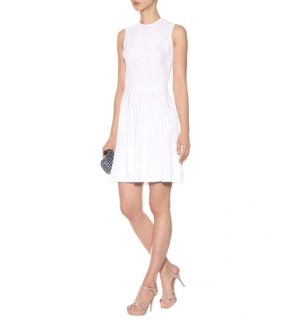 Shop Versace Sleeveless Dress In White
