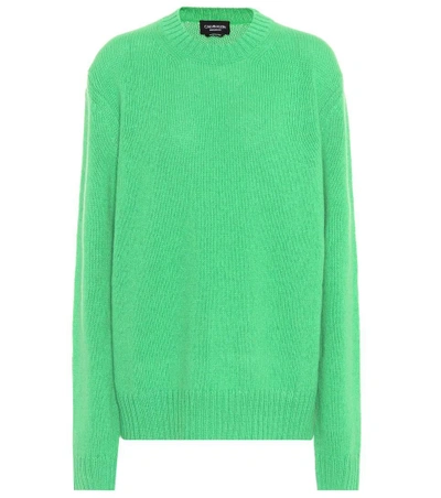 Shop Calvin Klein 205w39nyc Wool And Mohair Sweater In Green