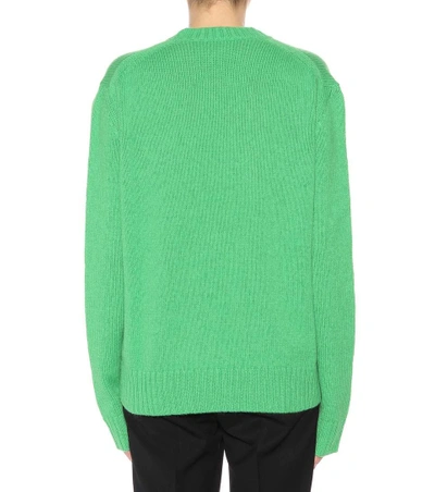 Shop Calvin Klein 205w39nyc Wool And Mohair Sweater In Green