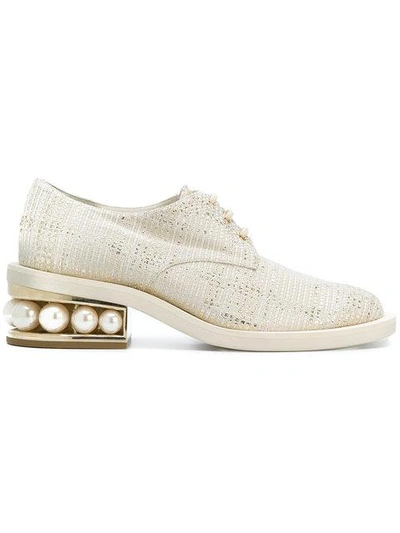 Shop Nicholas Kirkwood Casati Pearl Derby Shoes In White