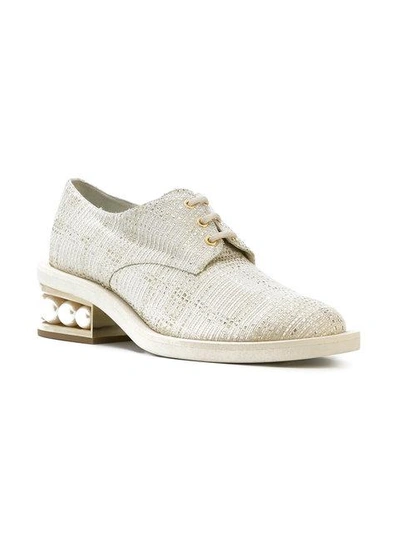 Shop Nicholas Kirkwood Casati Pearl Derby Shoes In White