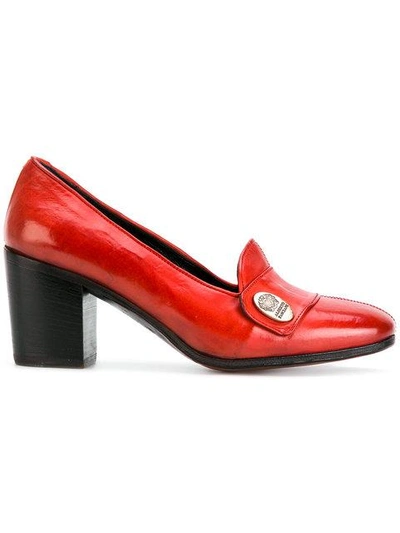 Shop Alberto Fasciani Block Heel Pumps In Volona Red