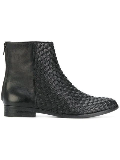 Shop The Last Conspiracy Woven Ankle Boots In Black