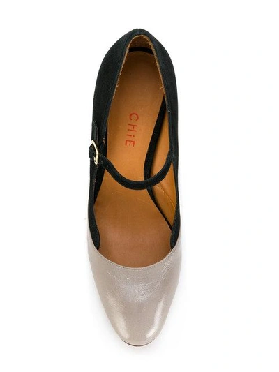 Shop Chie Mihara 'julian Stone' Pumps In Stone - Ante Negro