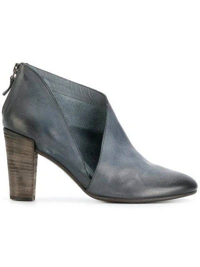Shop Del Carlo Cut Out Detail Boots In Grey