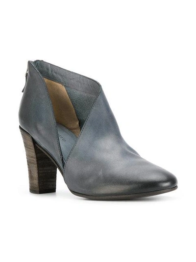 Shop Del Carlo Cut Out Detail Boots In Grey