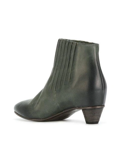 Shop Roberto Del Carlo Stitch Detail Ankle Boots In Green