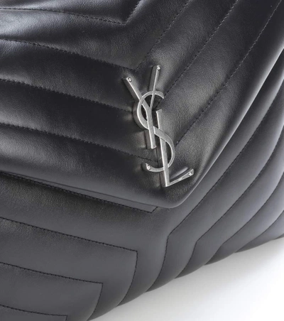 Shop Saint Laurent Medium Loulou Monogram Shoulder Bag In Black
