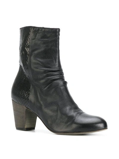 Shop Ink Zipped Ankle Boots In Nero