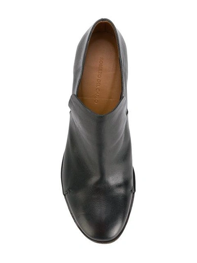 Shop Roberto Del Carlo Circular Heel Boots In Black