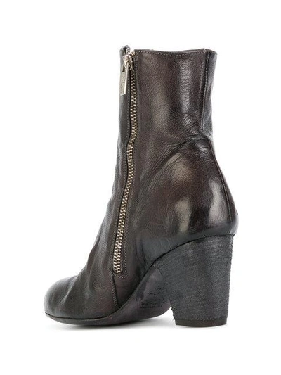 Shop Ink Zipped Ankle Boots In Grey