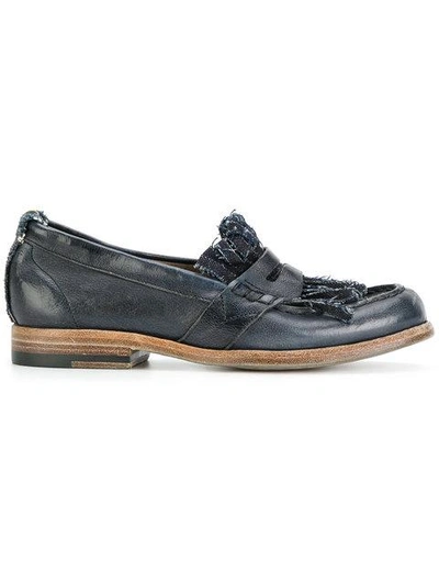 Shop Sartori Gold Distressed Loafers In Blue