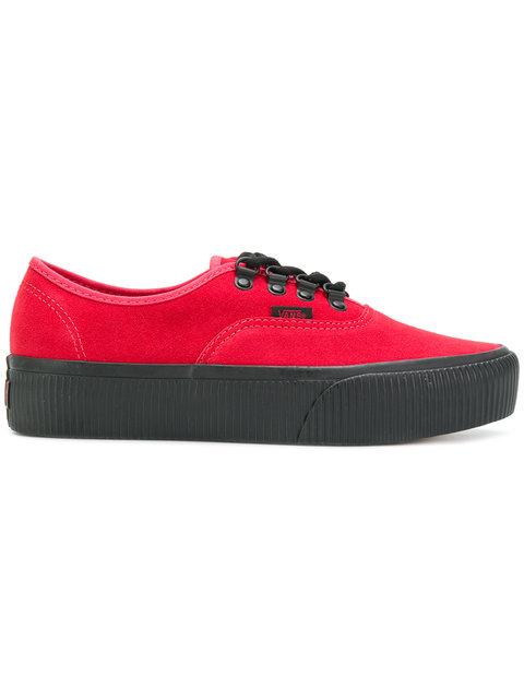 vans red platform shoes