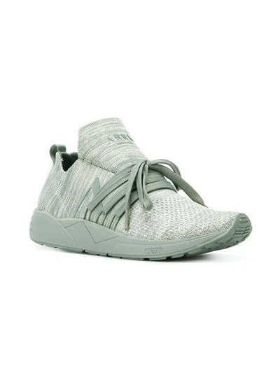 Shop Arkk Raven Future Grid 2.0 Sneakers - Green