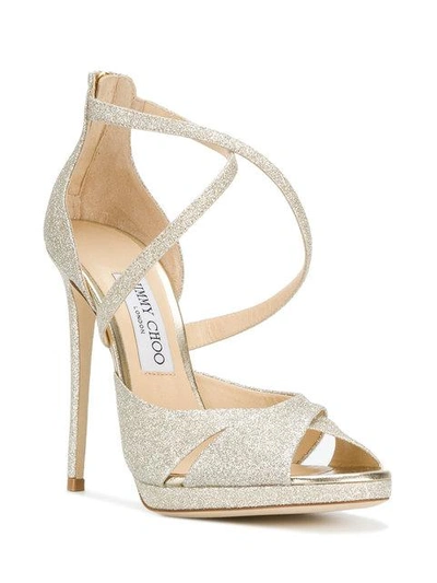 Shop Jimmy Choo Lorina Sandals - Metallic