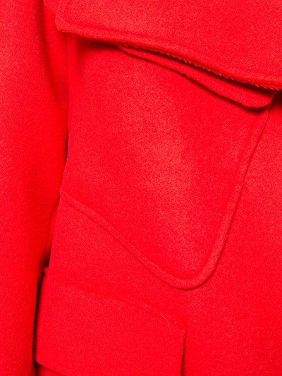 Shop Maison Rabih Kayrouz Single Breasted Coat In Red