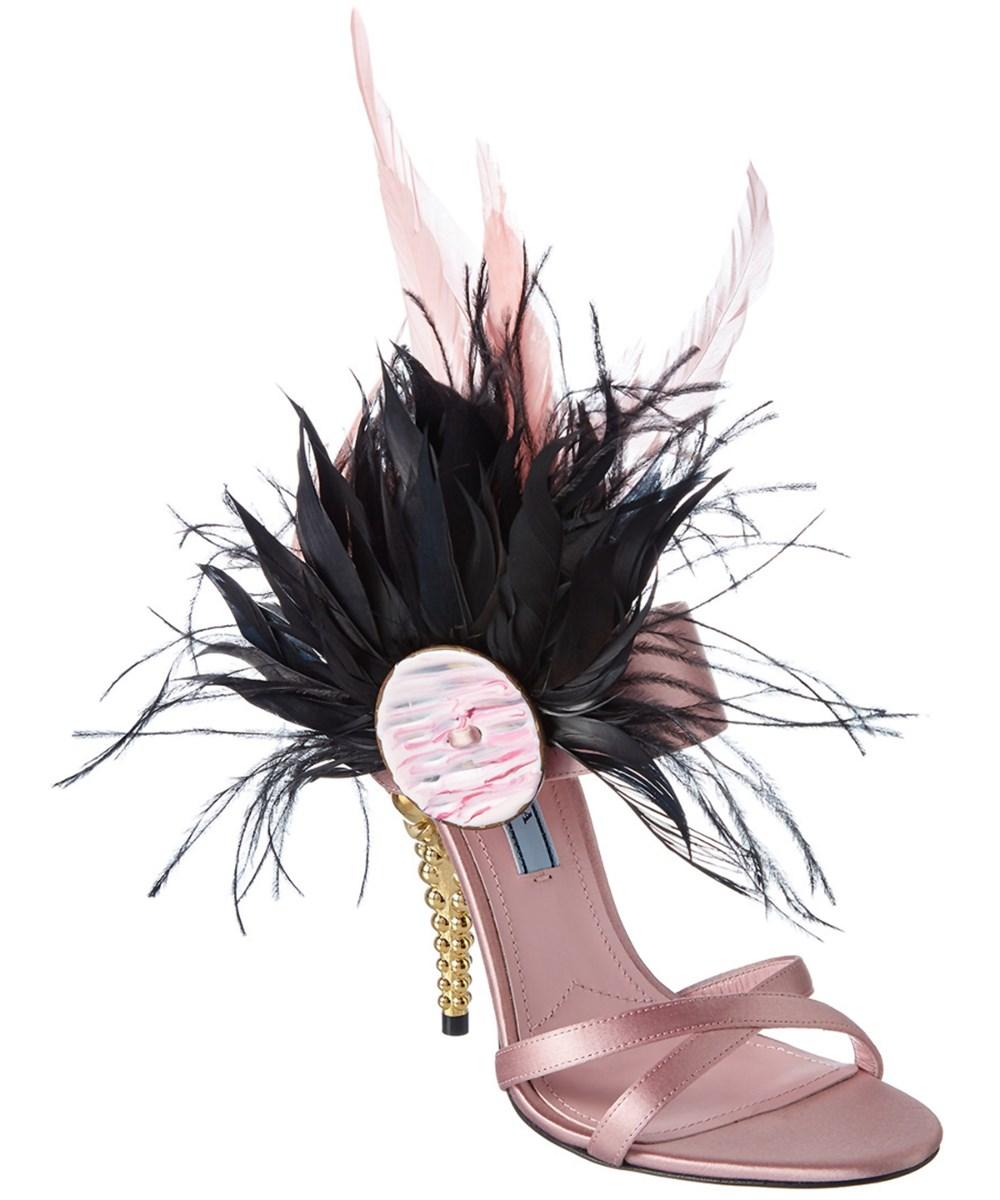 prada feather sandals