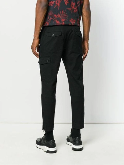 Shop Dolce & Gabbana Cropped Cargo Trousers In Black