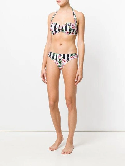 Shop Dolce & Gabbana Printed Bandeau Bikini Top