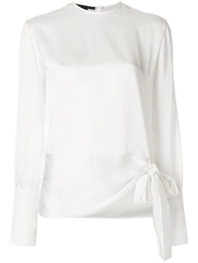 Shop Stella Mccartney Tie Hem Blouse In White