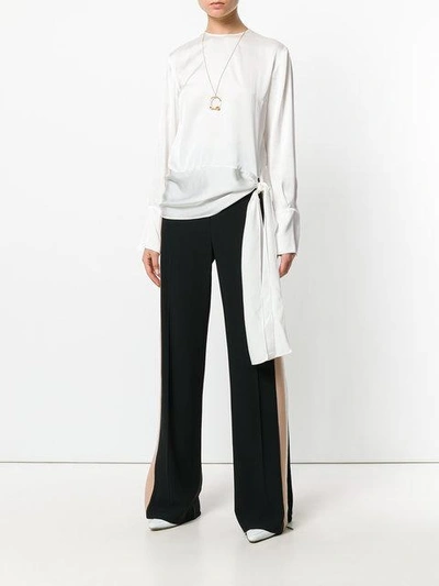 Shop Stella Mccartney Tie Hem Blouse In White