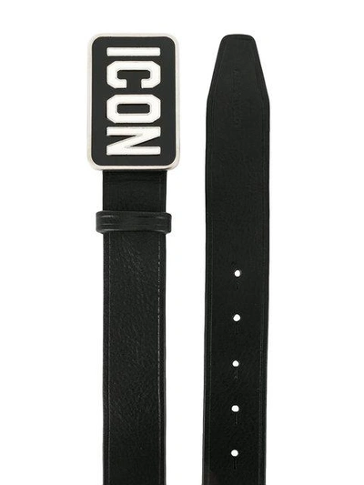Shop Dsquared2 Icon Buckle Belt In Black
