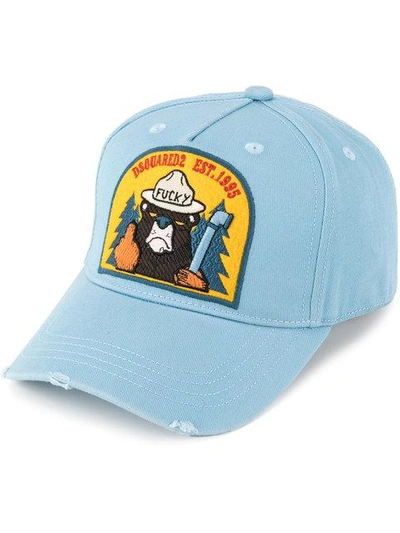 Shop Dsquared2 Beaver Badge Baseball Cap