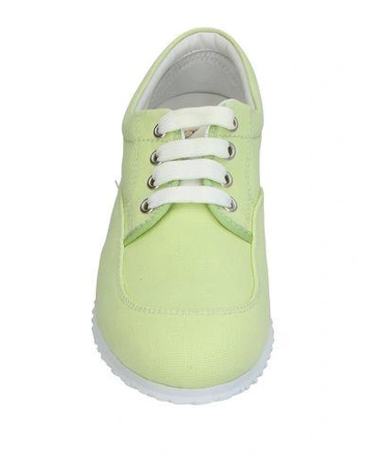 Shop Hogan Woman Sneakers Acid Green Size 7 Textile Fibers