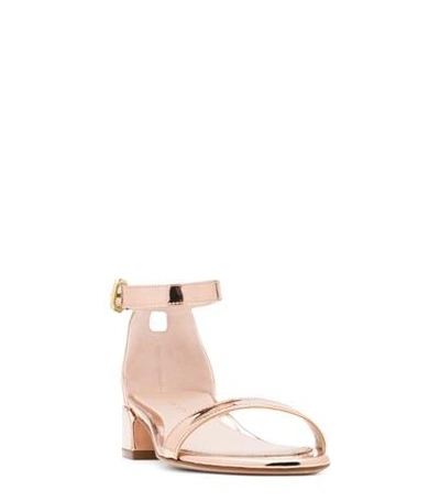 Shop Stuart Weitzman The Nudistjune Sandal In Rose Gold Glass