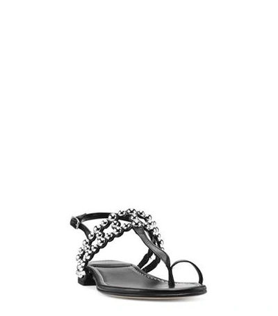 Shop Stuart Weitzman The Taxi Sandal In Black Calf Leather