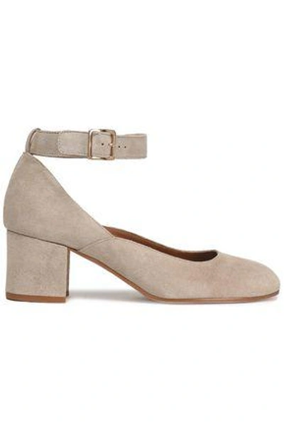 Shop Atp Atelier Woman Suede Pumps Beige