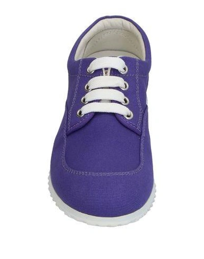 Shop Hogan Woman Sneakers Purple Size 6.5 Textile Fibers