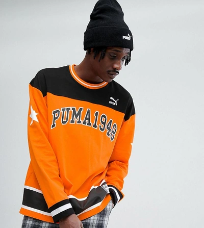 Shop Puma Hockey Sweat In Orange Exclusive To Asos - Orange