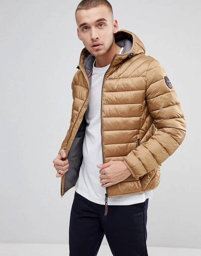 Napapijri Aerons Hooded Quilted Jacket In Beige Beige ModeSens