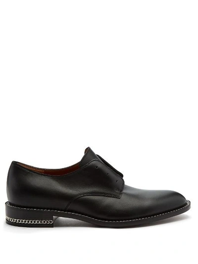 GIVENCHY Chain-midsole slip-on leather derby shoes 