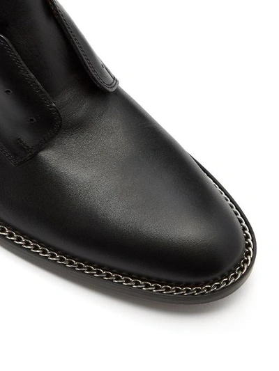 GIVENCHY Chain-midsole slip-on leather derby shoes 