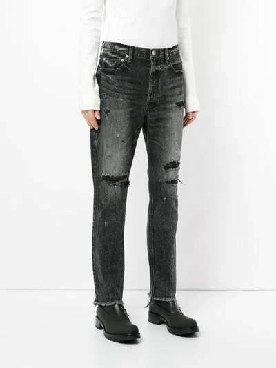 Shop Red Card Ripped Skinny Jenas In Black