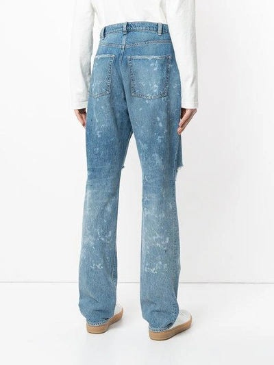 Shop Red Card Ripped Straight Jeans - Blue