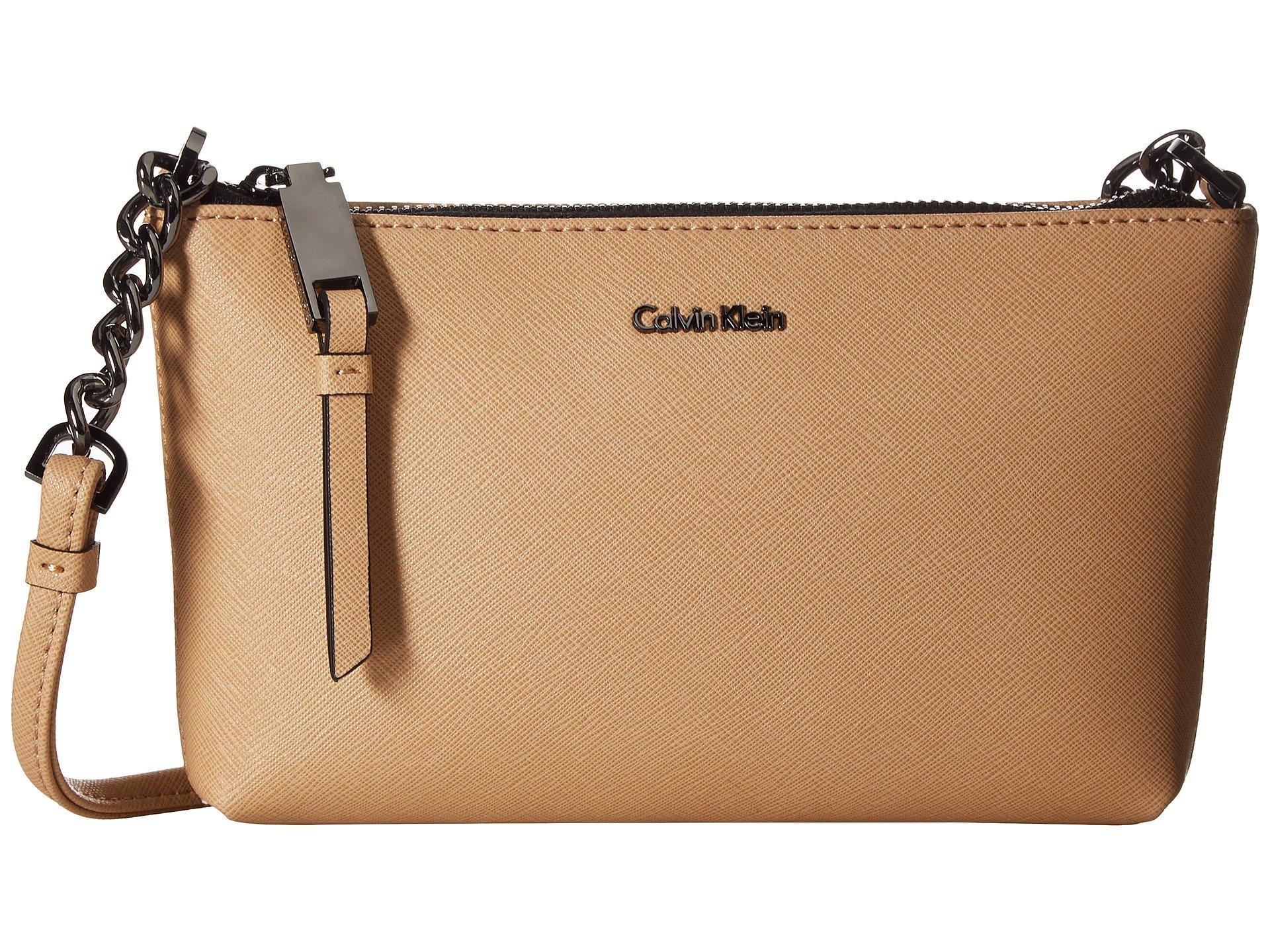 calvin klein hayden saffiano key item crossbody