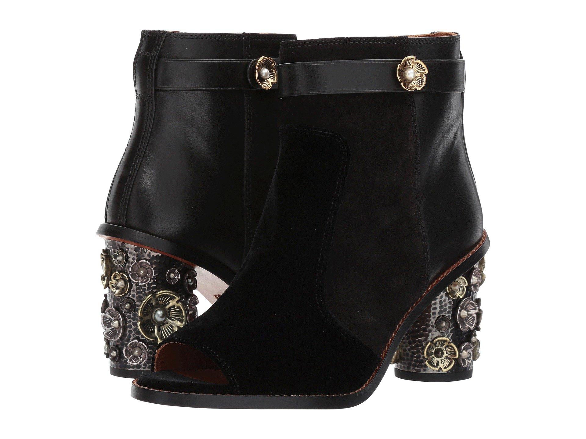 coach moto bootie heel