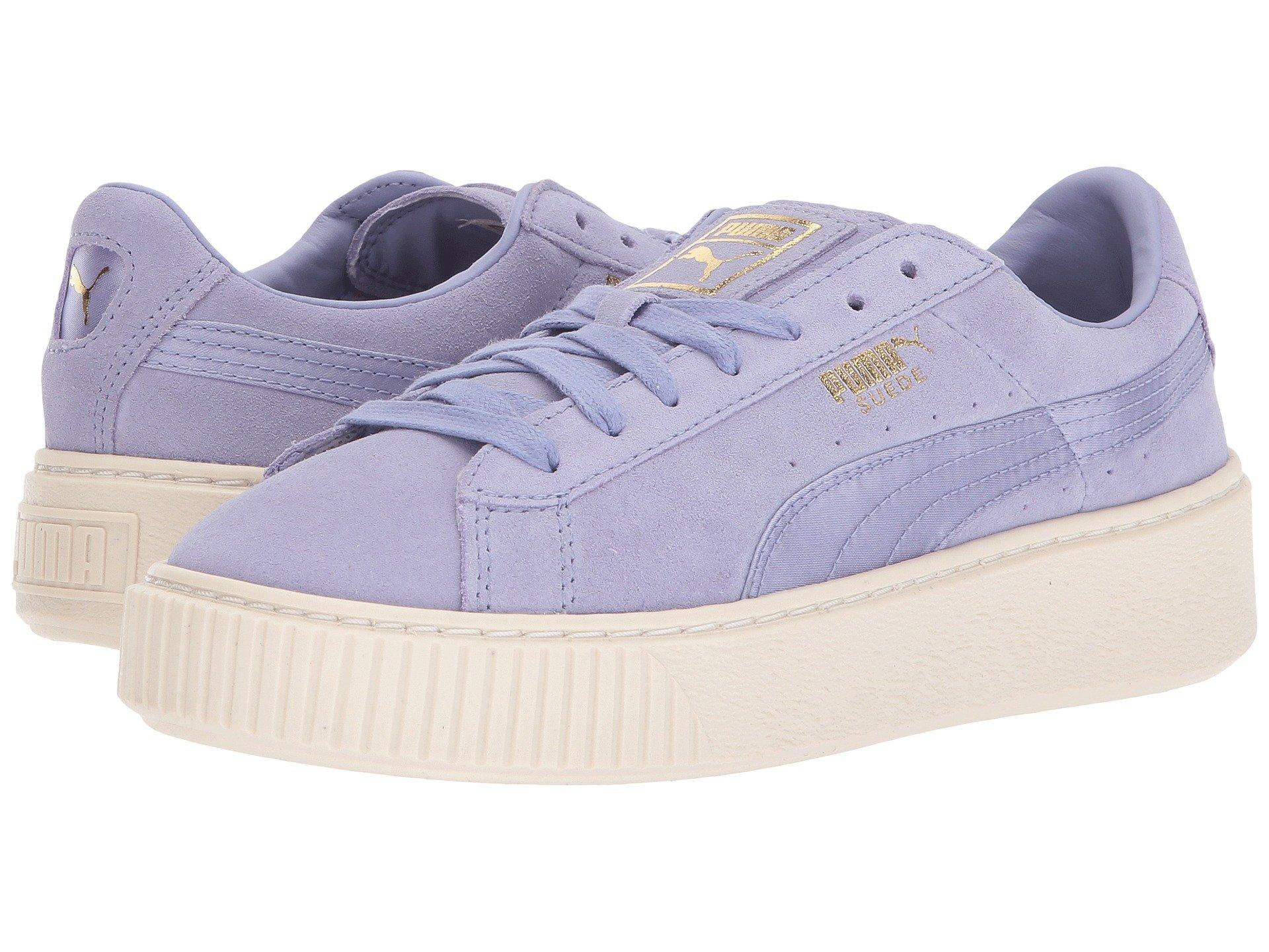 puma suede platform lavender