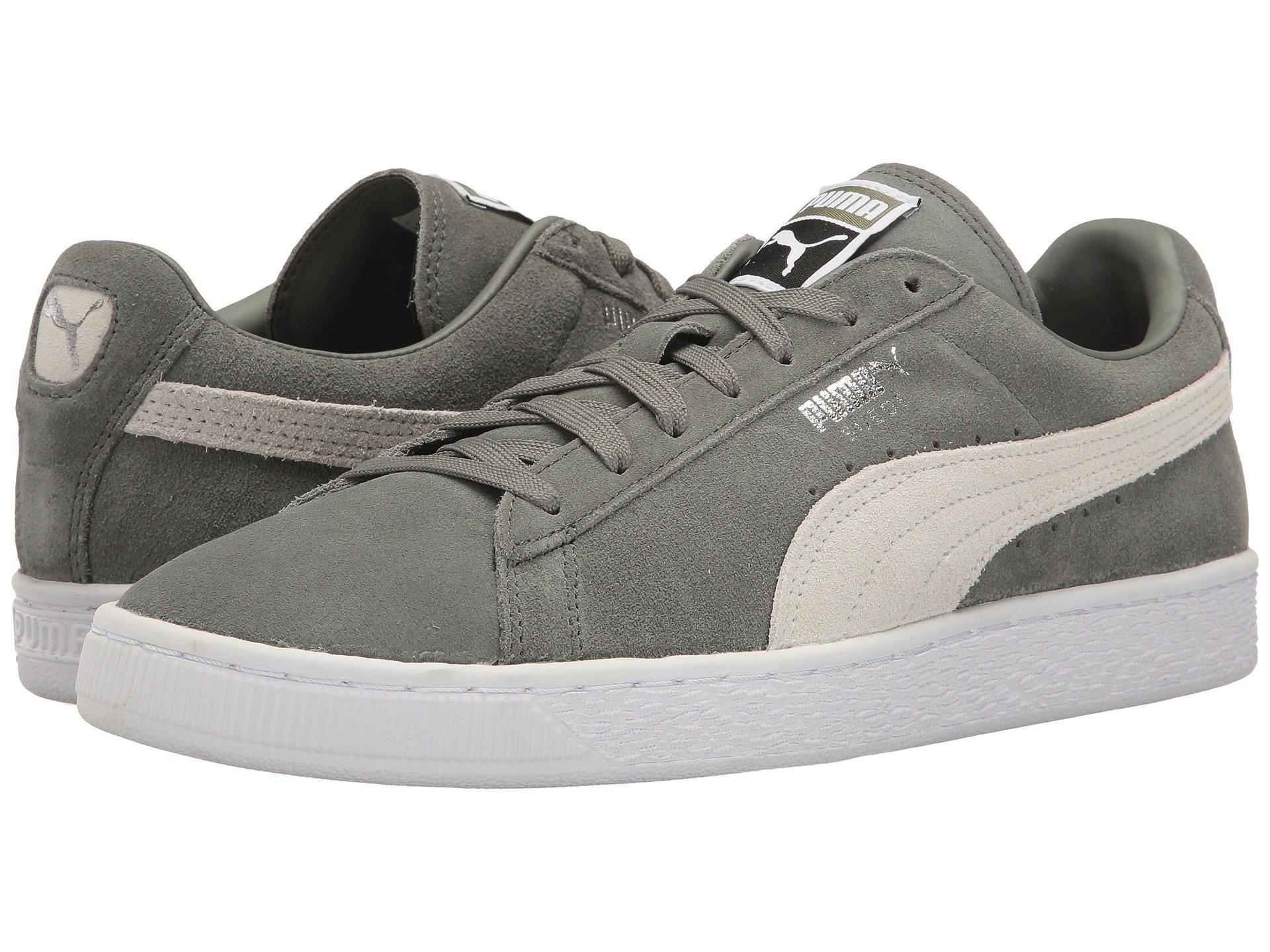 green puma suede shoes