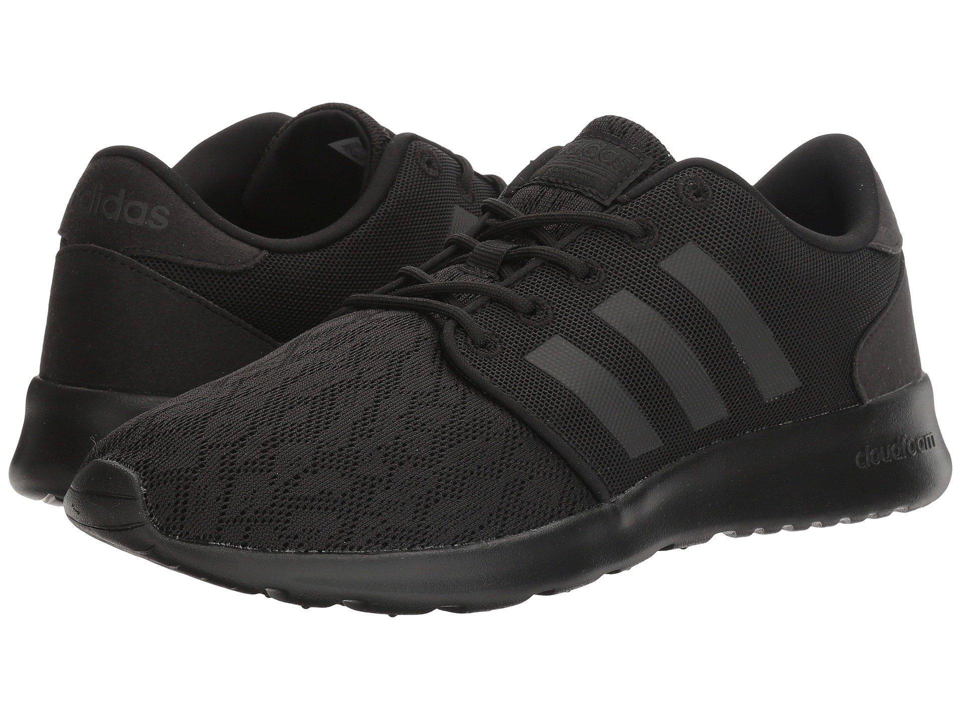 adidas cloudfoam qt racer black and white