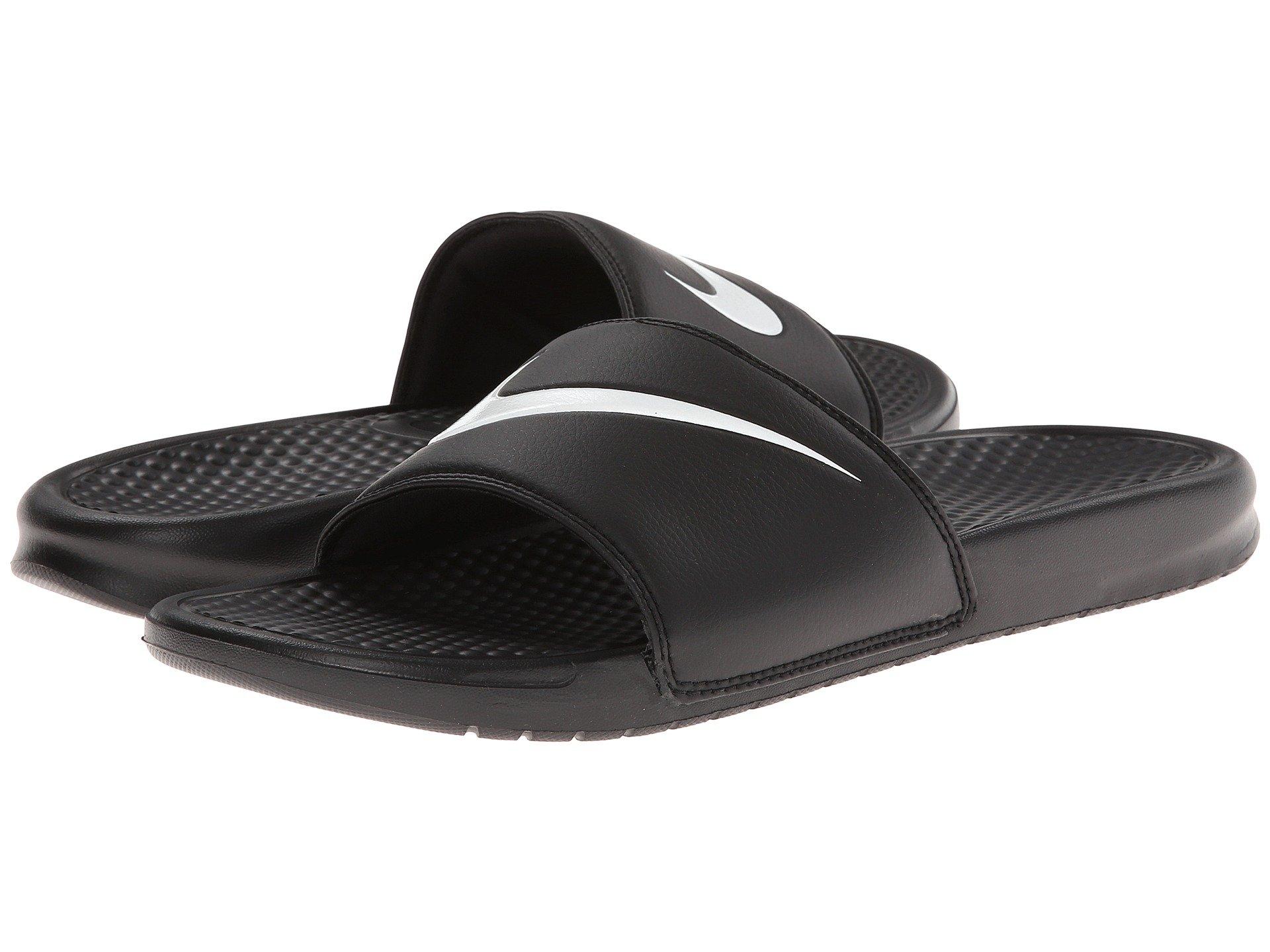 nike benassi swoosh black