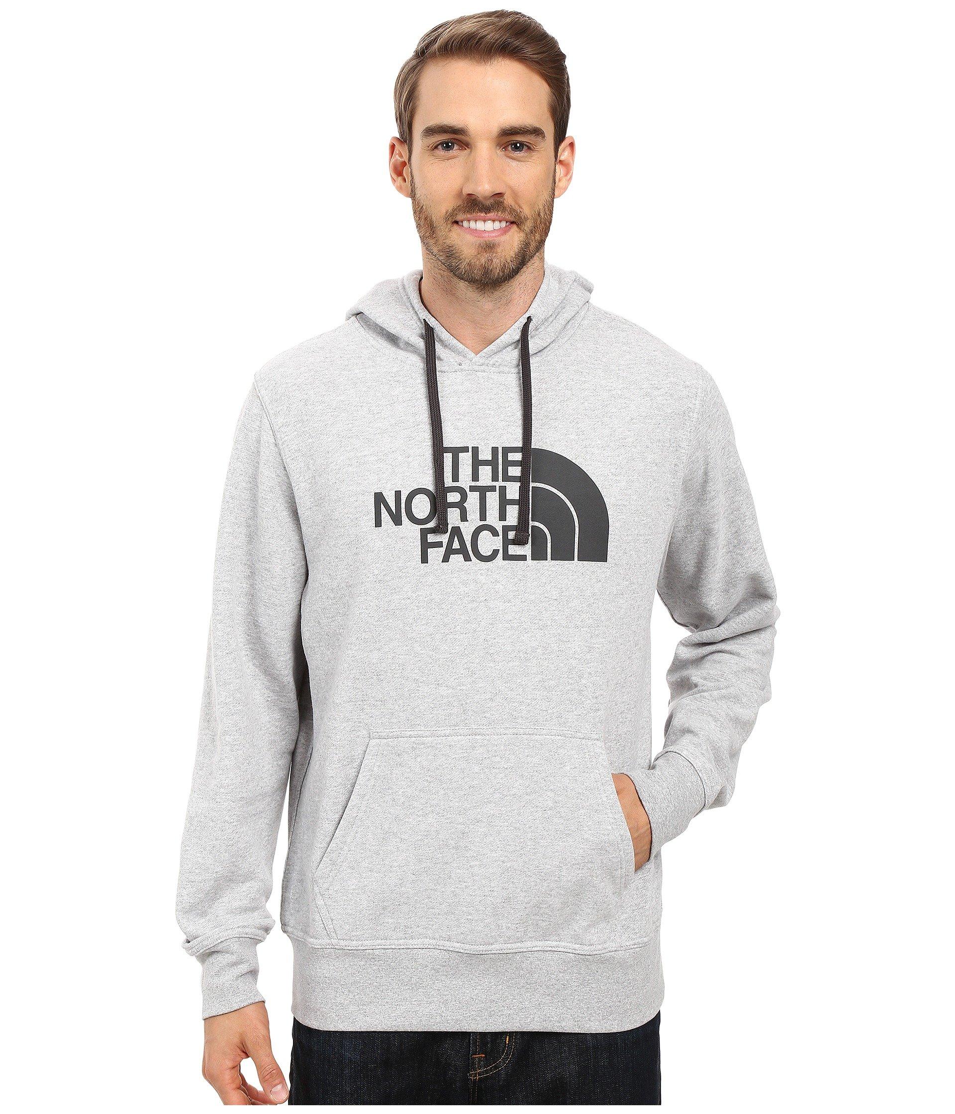 north face light grey hoodie