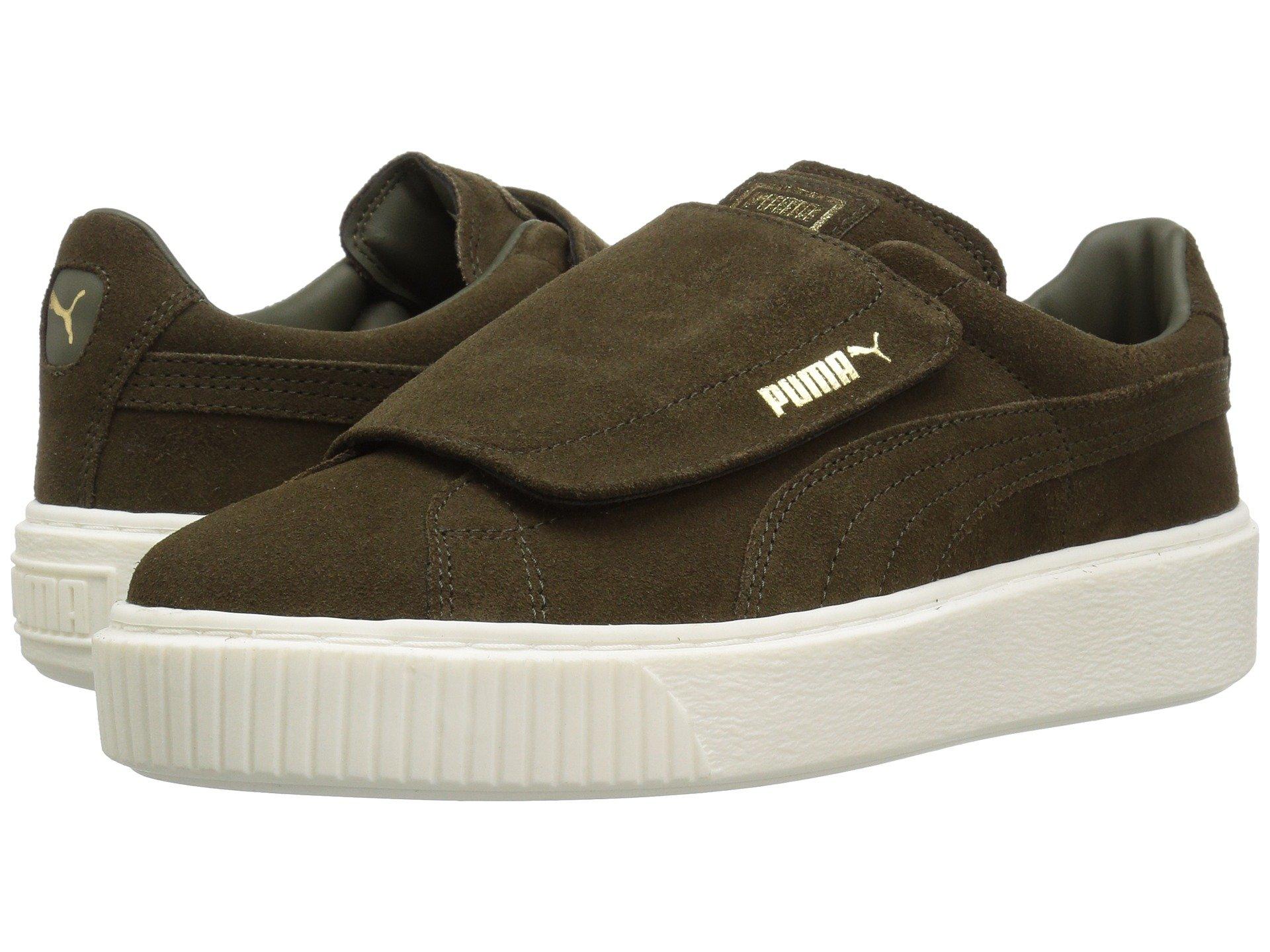 puma suede platform strap